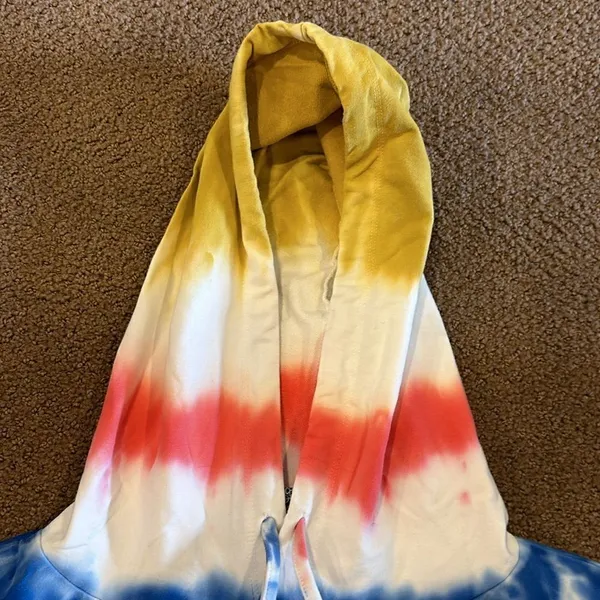 Beach Riot Women’s Red, Gold & Blue Tie Dye Sweatshirt - Size M - Image 4