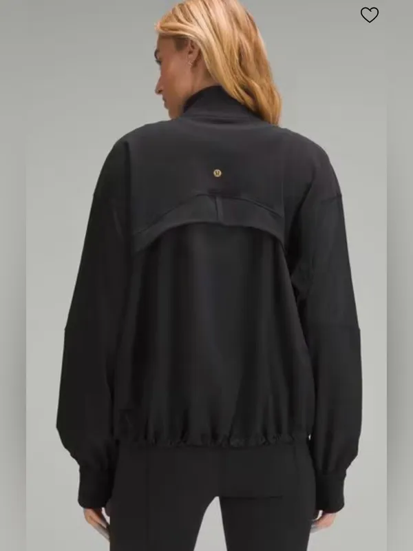 Lululemon Define Relaxed Fit Luon Full Zip Jacket Black Gold Size 10 NWT - Image 3