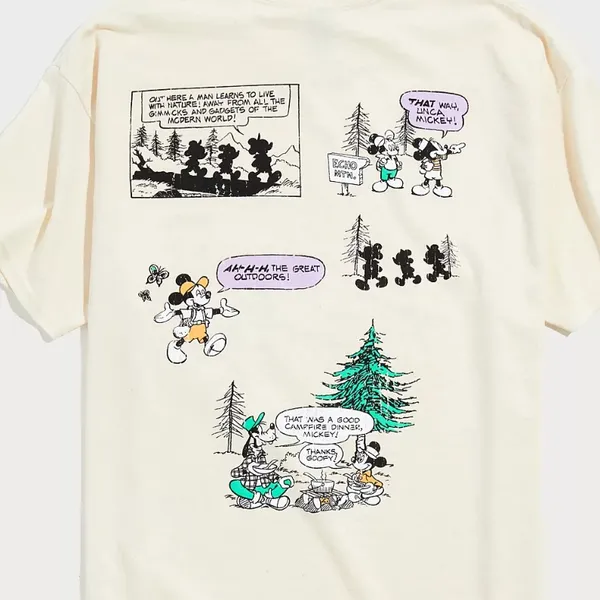 Disney Urban Outfitters Mickey Great Outdoors Vintage Wash Tee Size Medium - Image 6