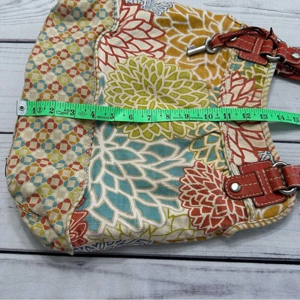 Fossil Multicolored Floral Pattern Canvas Shoulder/Handbag Medium‎ ZB 2907 - Image 8