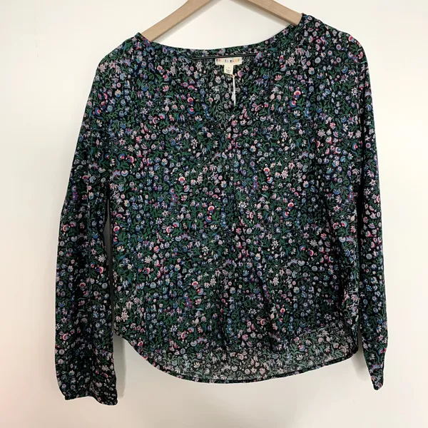 Roller Rabbit Moonflower Floral Lucy Top Midnight New Womens Size Small - Image 7
