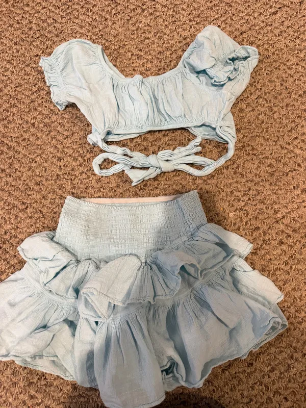 Skirt and Top Set Blue Size M - Image 2