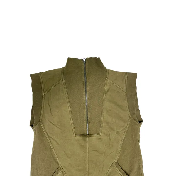 Daily Practice Anthropologie Meru Zip-Front Mini Dress Olive Green Size Large - Image 9