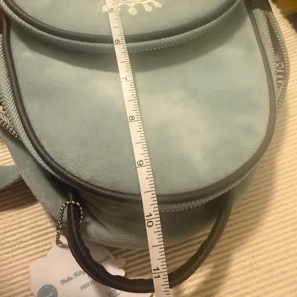 Juicy Couture Teal Velvet Mini Backpack – Y2K Black Label, Gold Hardware - Image 8