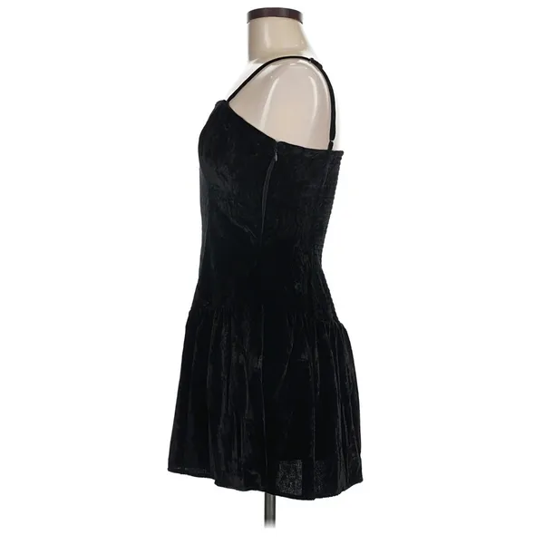 Maeve Drop-Waist Velvet Mini Dress Women Size M Black Goth Whimsigoth LBD - Image 4