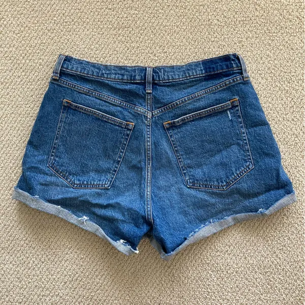 Abercrombie & Fitch The Mom Short High Rise Curve Love Cuffed Jean Size 14 VEUC - Image 8