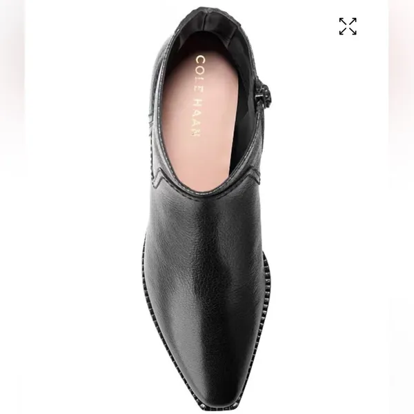 Cole Haan Women's Black Leather Booties Boots NAIA NEW Leather Size 5B Cushioned - Image 3