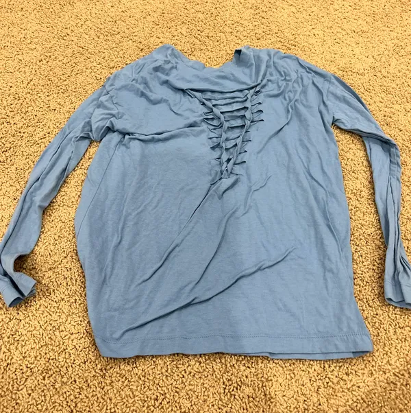 blue long sleeve tee - Image 2