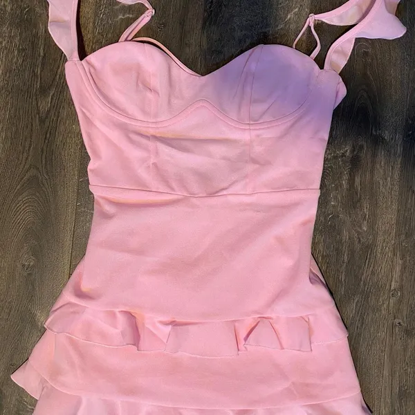 ruffle corset dress pink - Image 2