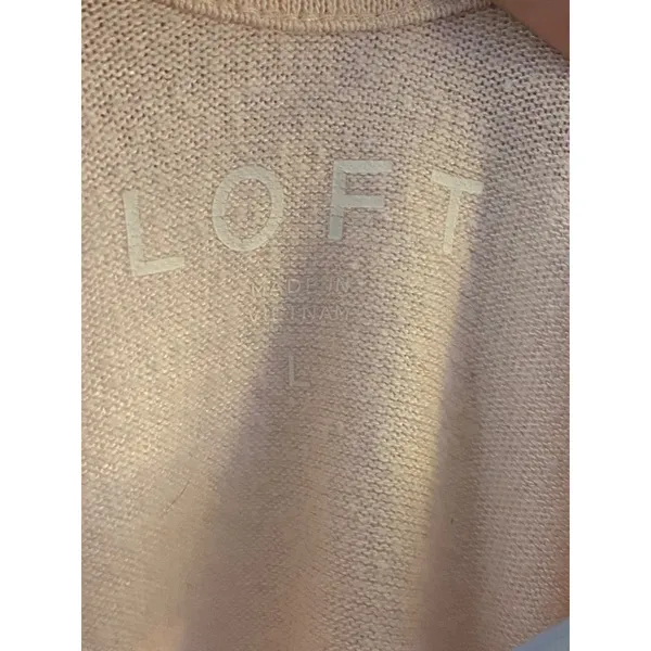 Ann Taylor Loft women's pale pink open back 3/4 sleeve tshirt Sz L‎ - Image 6