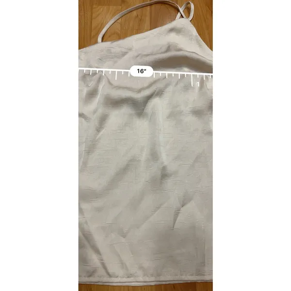 A New Day One Shoulder Satin Top Cream Women’s S NWT - Image 4