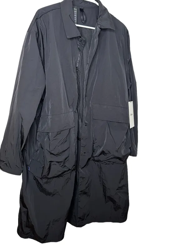 LAB Oversized Long Coat Jacket Black BLK Men's Size M NWT - Image 12