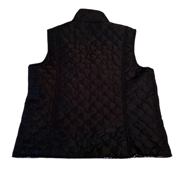 Women's REVERSIBLE zip up vest with pockets size M Black Size M - Image 5