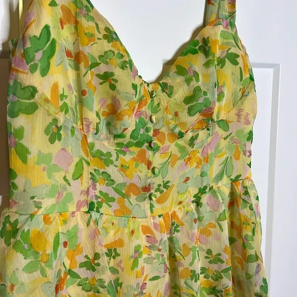 ASTR the Label NWT Midsummer Dress in Yellow Green Multi - Image 3