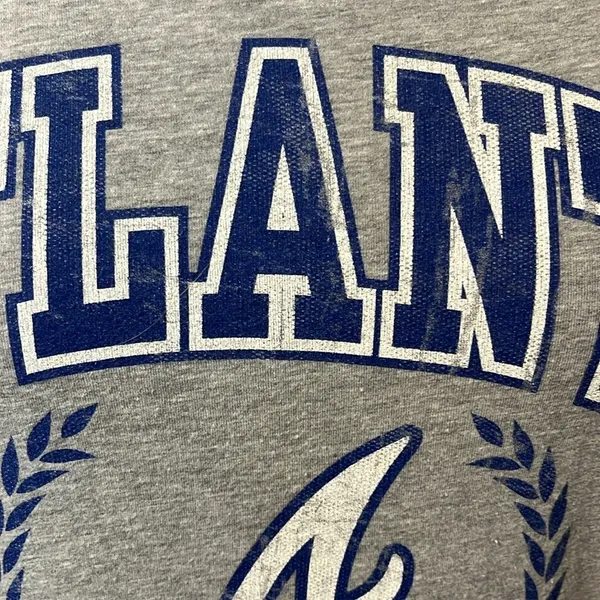 Majestic Atlanta Braves Baseball Shirt Womens Medium - Image 4