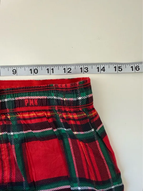 Victoria’s Secret PINK Pajama Pants Red Tartan Plaid Sleepwear - Image 8