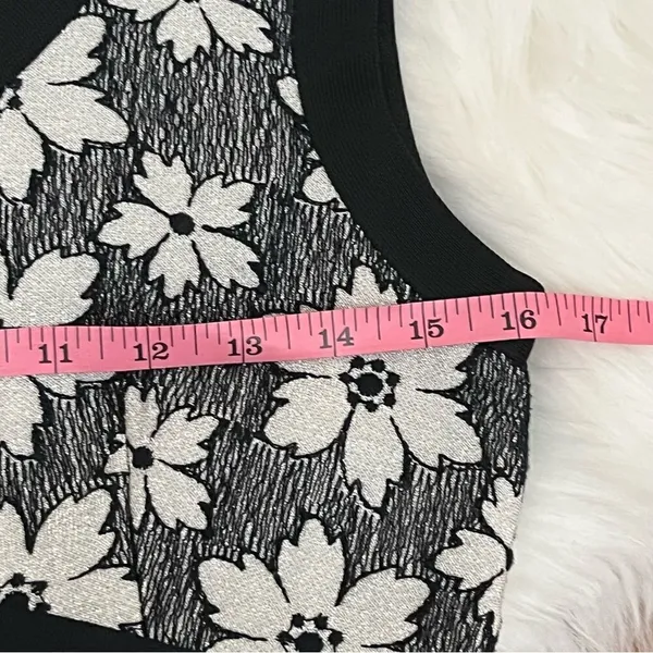 Vintage 70’s Leslie Fay Black and White Floral Maxi Dress S - Image 13