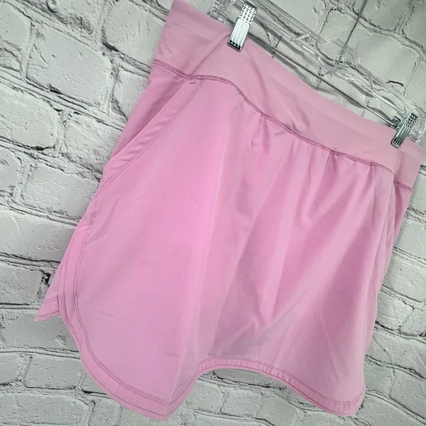LANDS END Swim Skort Women's 14 Blossom Pink Skirt w/ Attached Shorts Pockets - Image 5