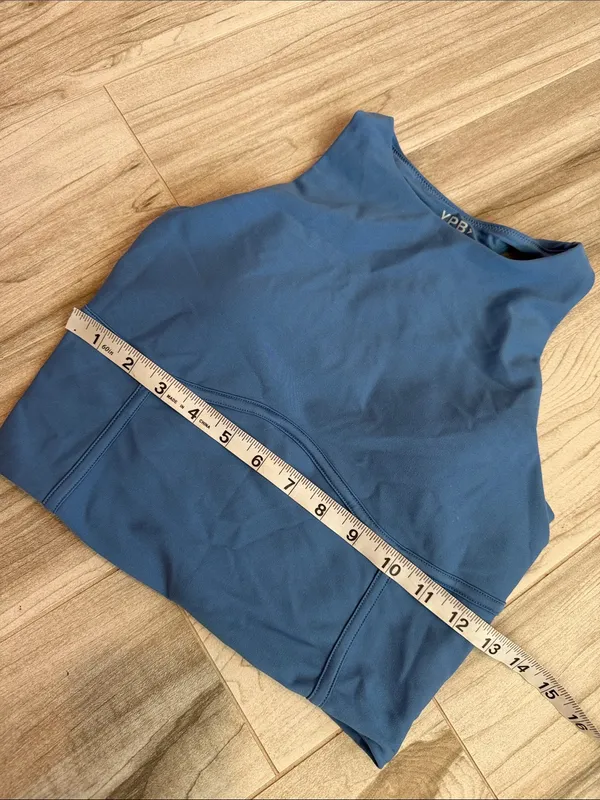 YPB Abercrombie High Neck Workout Tank Blue Small - Image 7