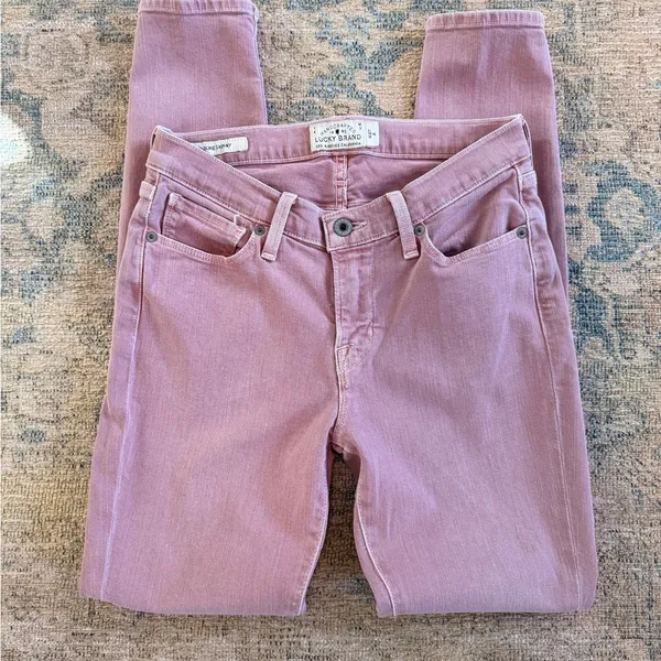 Lucky Brand NWOT Rose Pink Brooke Skinny Jeans - Image 3