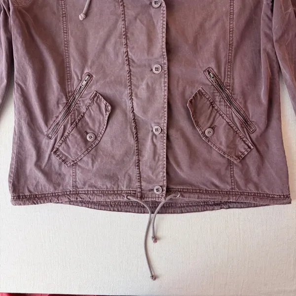 American Eagle Hooded Utility Field Jacket Womens XL Purple - Image 5