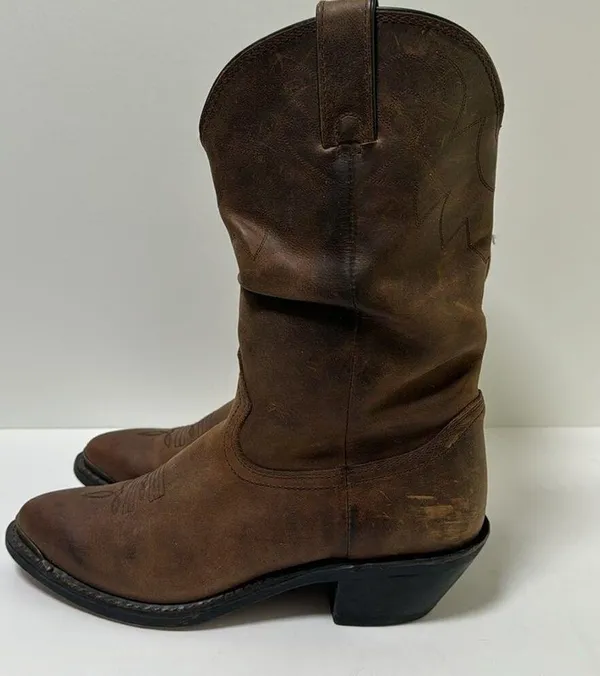 Durango Women’s 11” Slouch Distressed Western Cowboy Boots US 9M Tan - Image 4