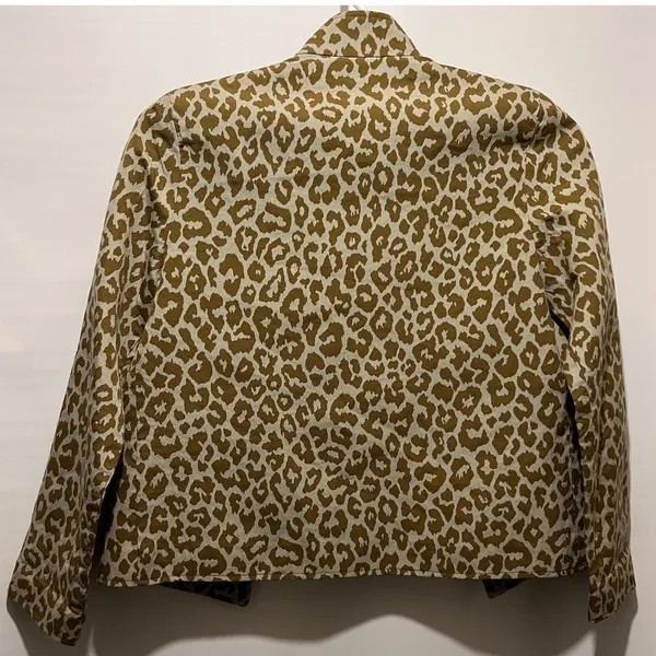 Vintage‎ Painted Pony Women's Cropped Leopard Blazer Jacket Made in USA Small - Image 4