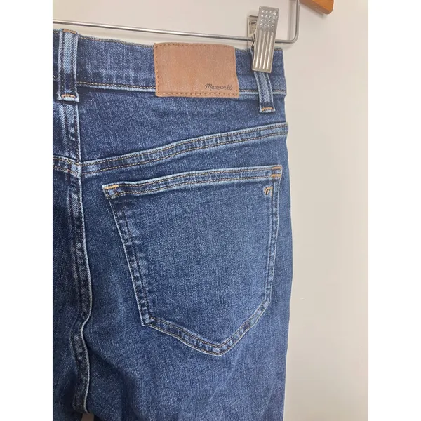 Madewell Stovepipe Jeans Womens 25 Blue Excellent Mid-Rise Straight Leg Denim - Image 4
