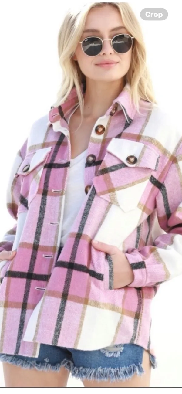 Pink Flannel Shackleton Size 3XL By Veveret - Image 2