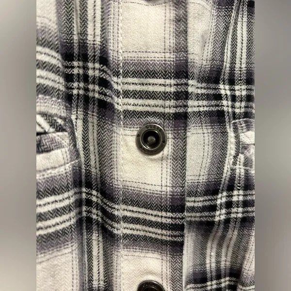 Guess Short Sleeve Snap Button Down Plaid Shirt - Image 7