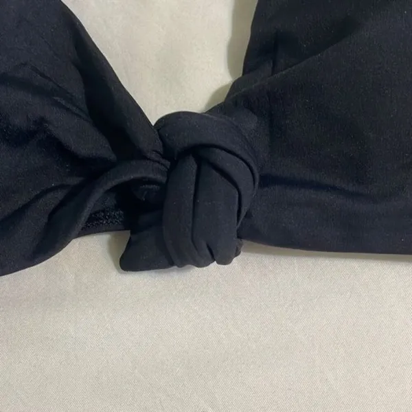 Everlane Bikini Women's Large Swim NWT The Tie-Front Bikini Top Black - Image 4
