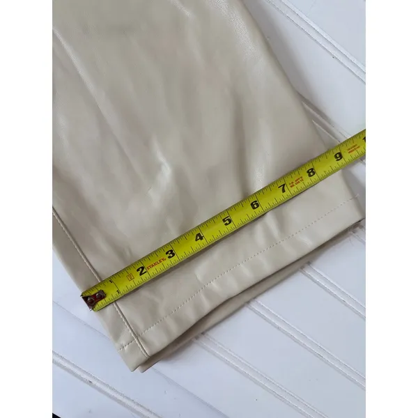 NWOT Zara Khaki High Waisted Straight Leg Pants Neutral Career Casual Womens 6 - Image 5