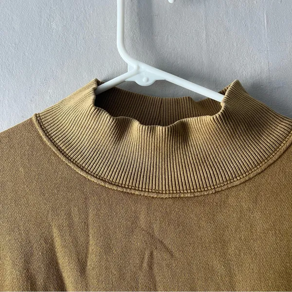 Aerie Golden Brown Mountain Season Mock Neck Sweatshirt Size Large - Image 3