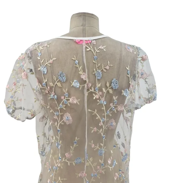Dolls Kill Sugar Thrillz Forbidden Garden Dress‎ Embroidered Floral Sheer Medium - Image 8