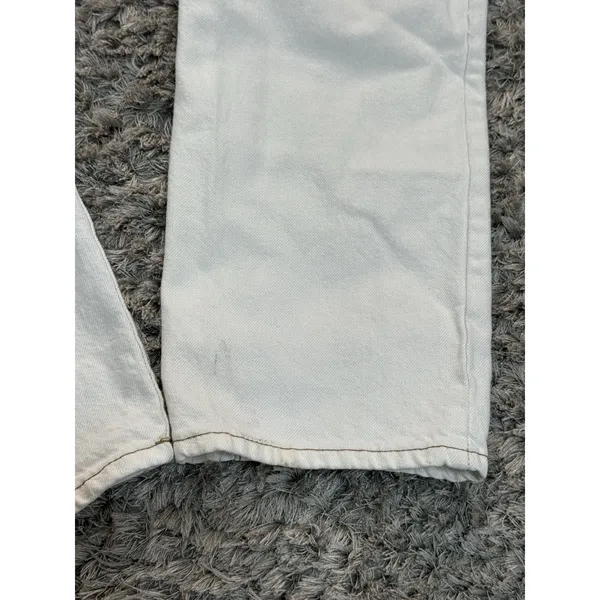 PacSun Women’s Dad Jean Size 23 Distressed Ripped Light Cream Denim High Rise - Image 11