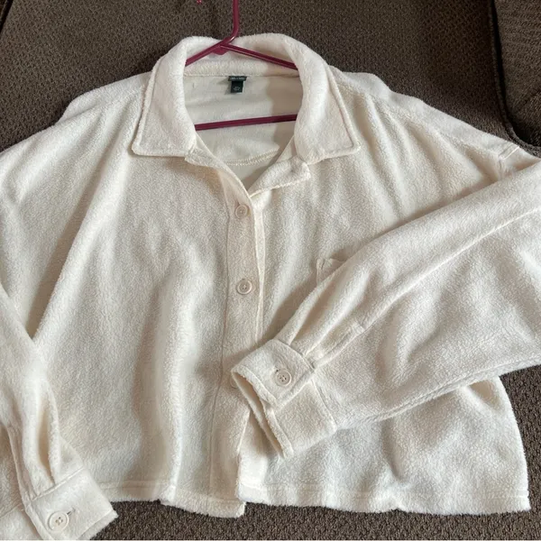 Wild Fable Size XXL Taupe 3 Button Front Cropped Soft & cozy Cardigan Sweater - Image 2