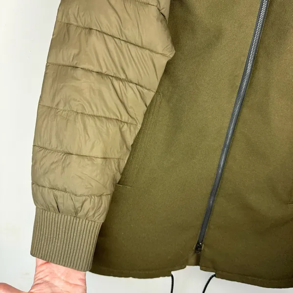 Columbia Boundary Bay Hybrid Jacket Sz Medium Womens Army Olive Green - Image 10