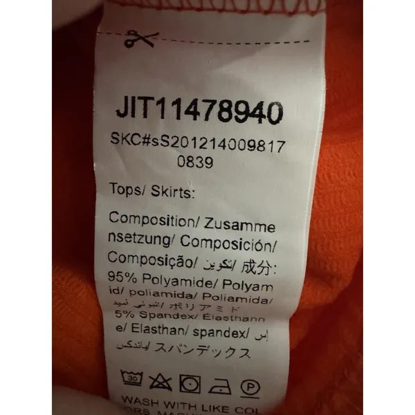 NWT SHEIN Sexy Orange Ribbed Long Sleeve Crop Top Size Small - Image 5