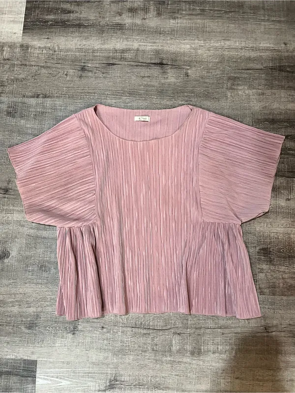MADEWELL Texture & Thred Micropleat Top in Vintage Mauve - Image 3