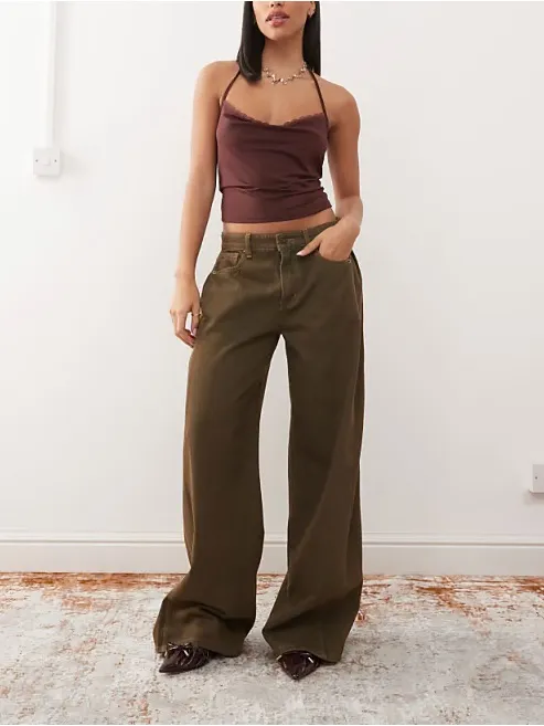 NWT Lioness She’s All That Baggy Low Rise Jean Petrol Wash Womens Size M - Image 4