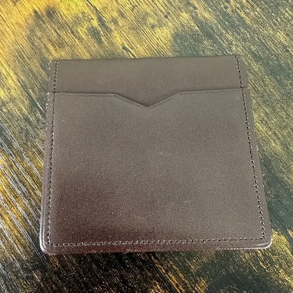 YSL Yves Saint Laurent Card Coin Holder Case Brown Leather‎ - Image 12