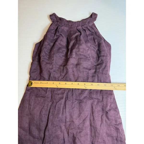 LOFT Petite 2P Linen‎ Blend Dress - Sleeveless, Purple, Casual, Summer, Party - Image 7