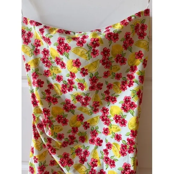 Amy Matto Floral Lemon‎ Print Mini Dress XS Euro Summer Coquette Y2K - Image 6