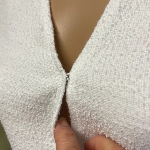 Madewell White Short Sleeve Wrap Top - Image 3
