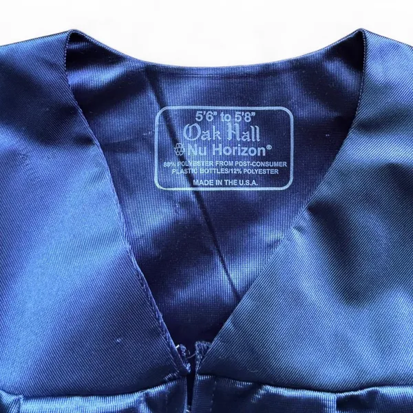 navy blue graduation gown and cap - Image 4