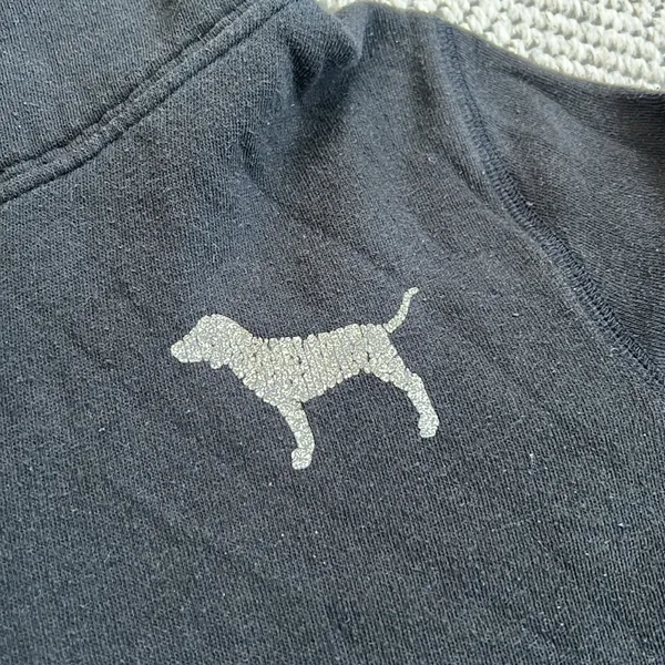 Pink Victoria’s Secret Hoodie with Dog Logo - Image 4
