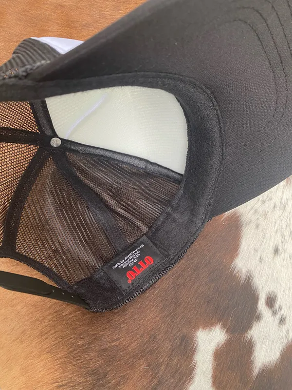 Otto Hat SOMBODY'S PROBLEM Black & White Trucker Hat - Image 3