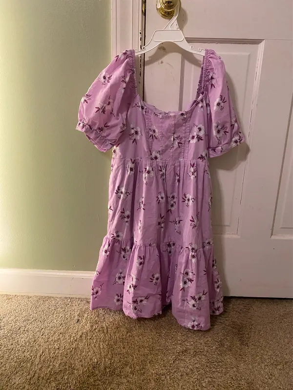 Miami Francesca's Dress Floral purple - Image 2