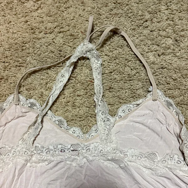 Elegant Cream Lace Trim Nightgown - Image 6