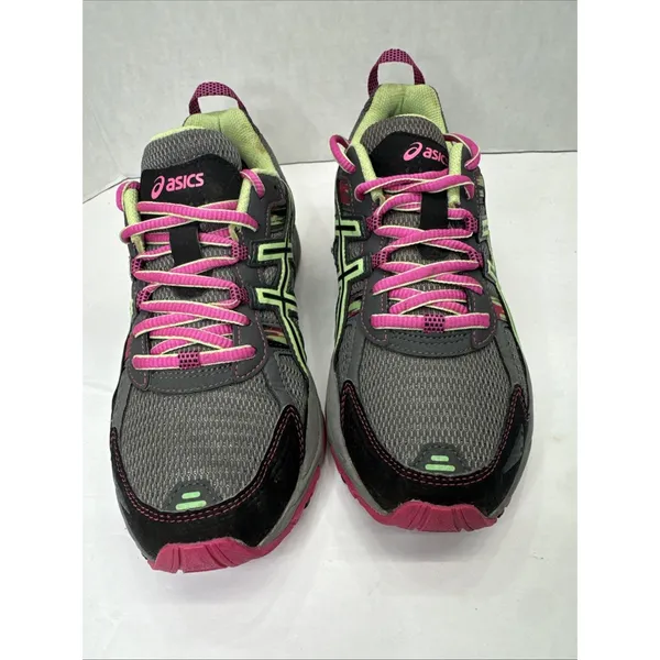 ASICS Gel-Venture 5 Women’s 7.5 Trail Running Shoes Gray Pink Green T5N8N - Image 3